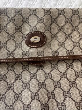 Gucci Vintage Brown Monogram Canvas Bag